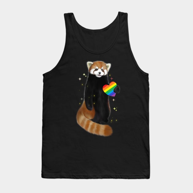 Cute panda with rainbow  heart Tank Top by Meakm